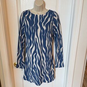 Abercrombie & Fitch Blue and White Backless Mini Dress